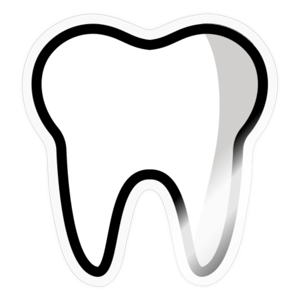 Tooth Moji Sticker - Emoji.Express - transparent glossy