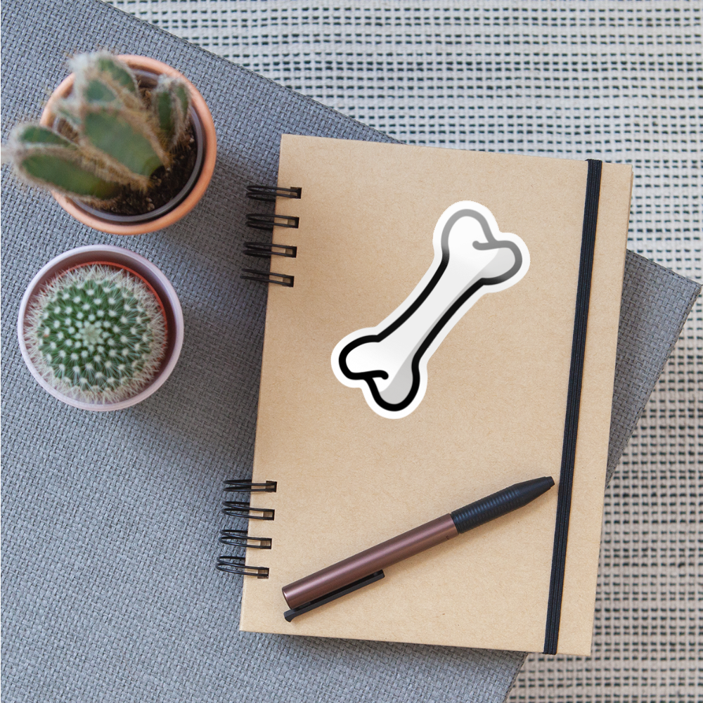 Bone Moji Sticker - Emoji.Express - white glossy