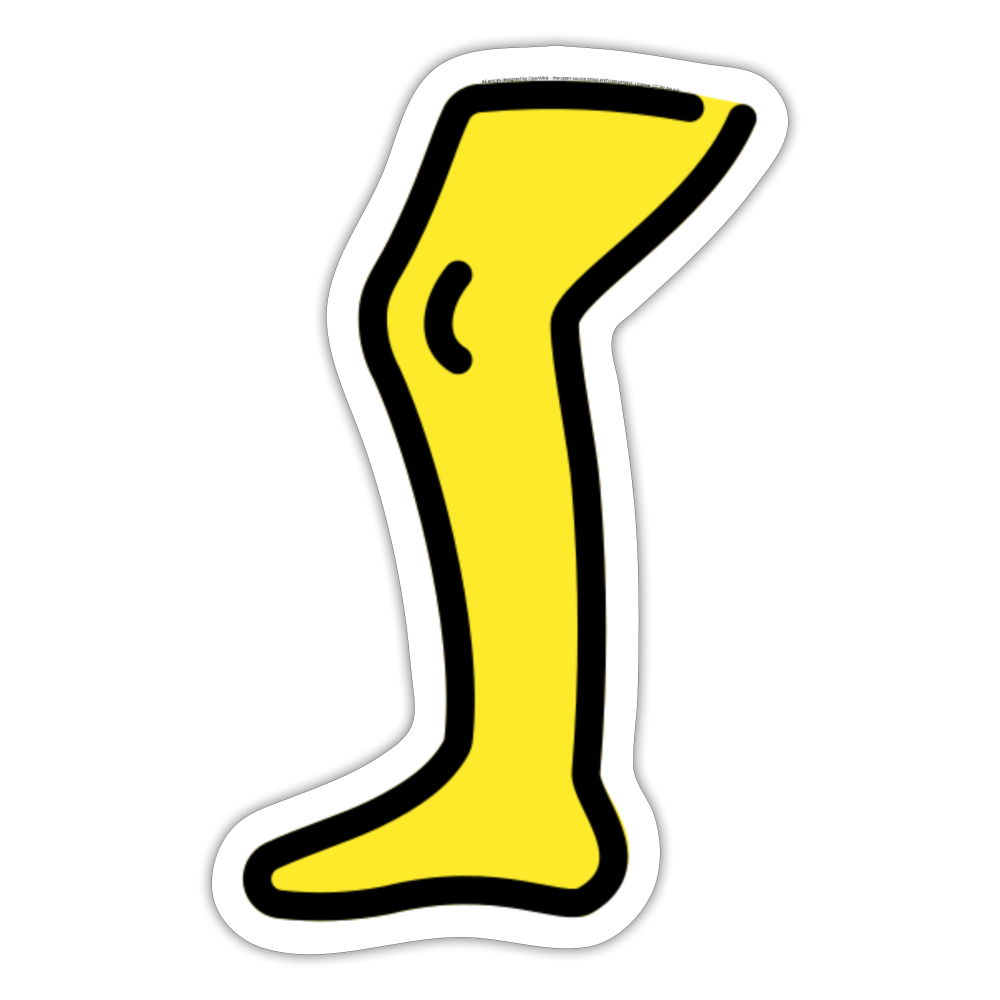 Leg Moji Sticker - Emoji.Express - white matte