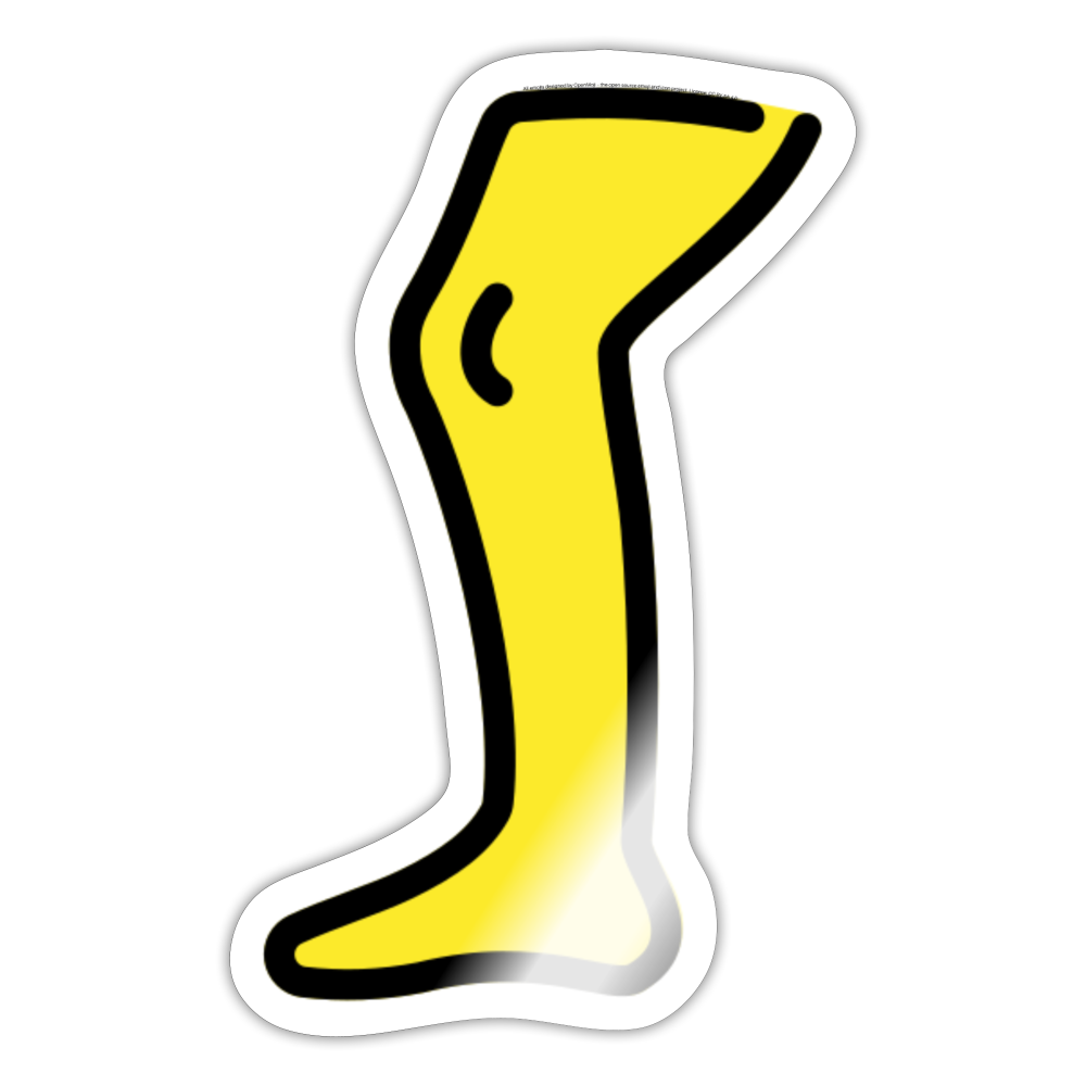 Leg Moji Sticker - Emoji.Express - white glossy