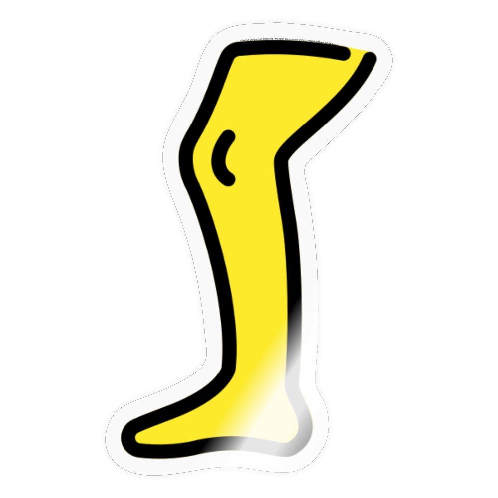 Leg Moji Sticker - Emoji.Express - transparent glossy