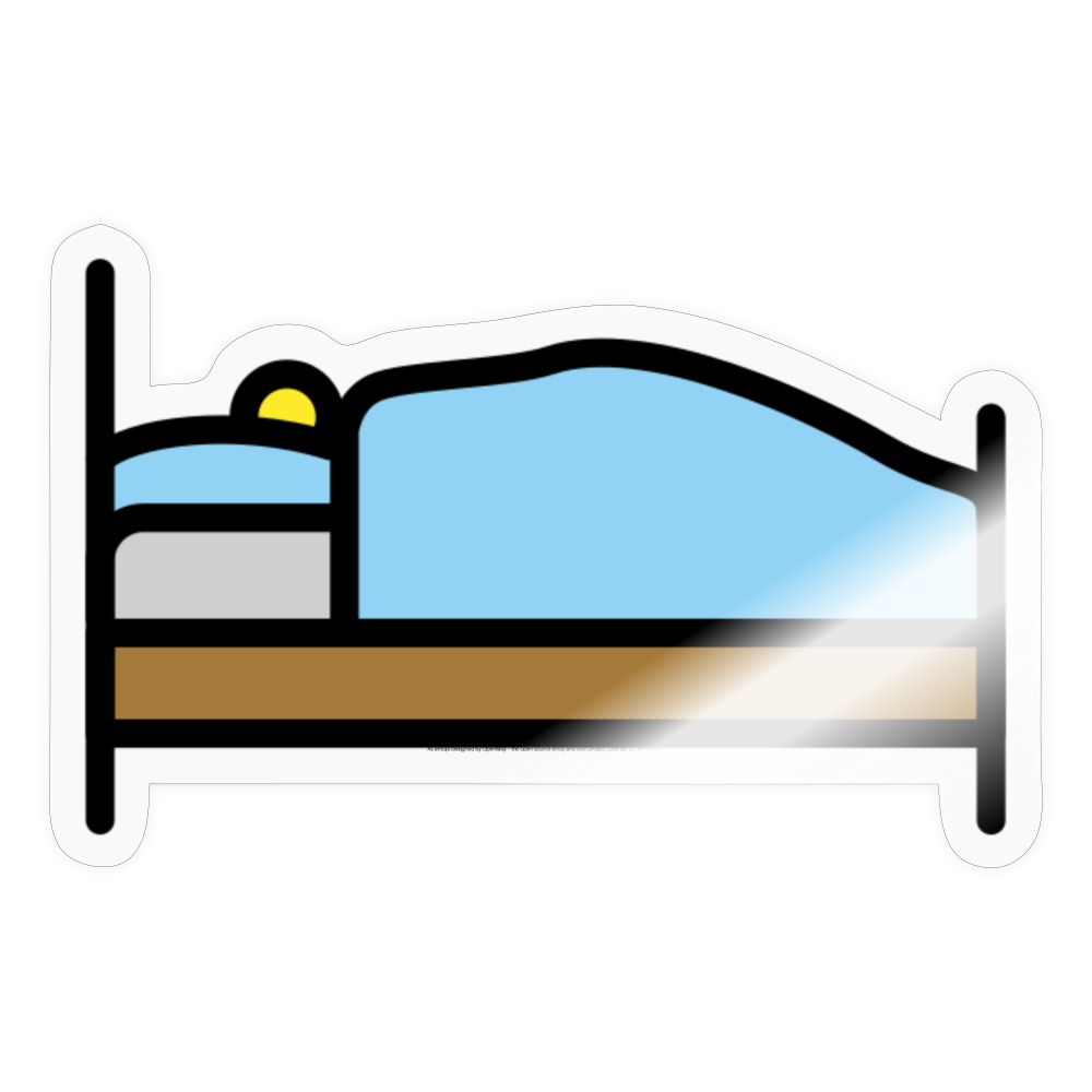 Person in Bed Moji Sticker - Emoji.Express - transparent glossy