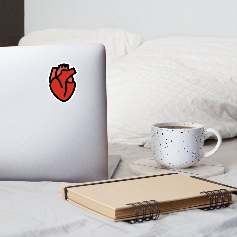 Anatomical Heart Moji Sticker - Emoji.Express - white matte