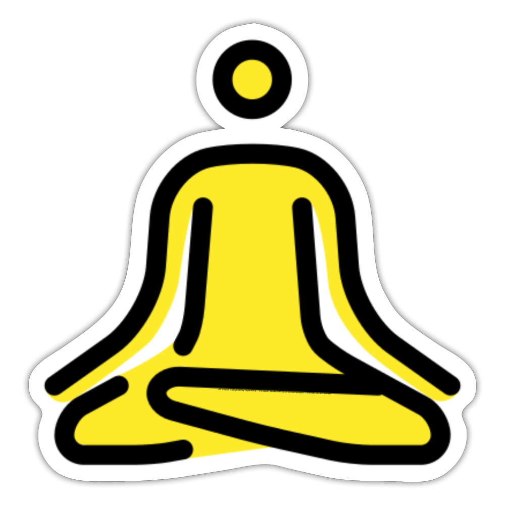 Person in Lotus Position Moji Sticker - Emoji.Express - white matte