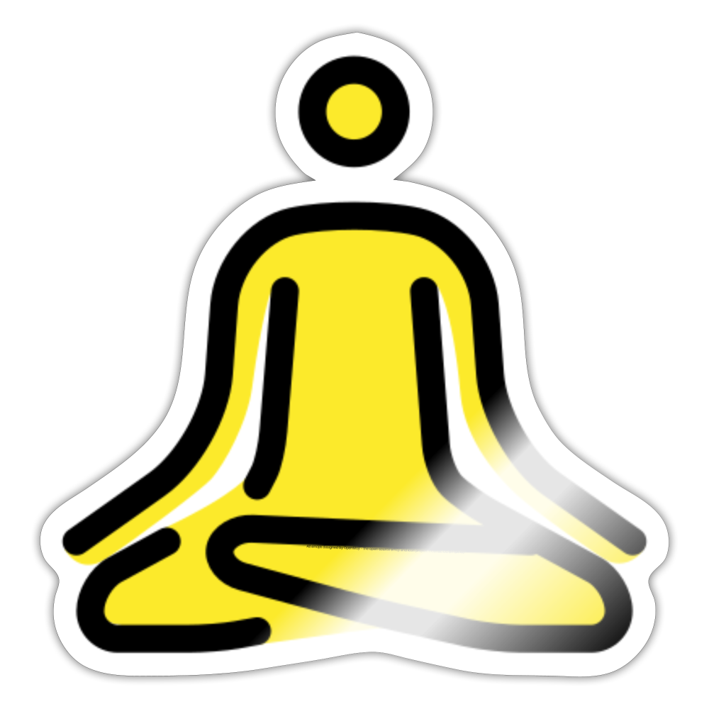 Person in Lotus Position Moji Sticker - Emoji.Express - white glossy