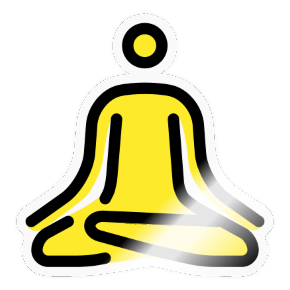 Person in Lotus Position Moji Sticker - Emoji.Express - transparent glossy