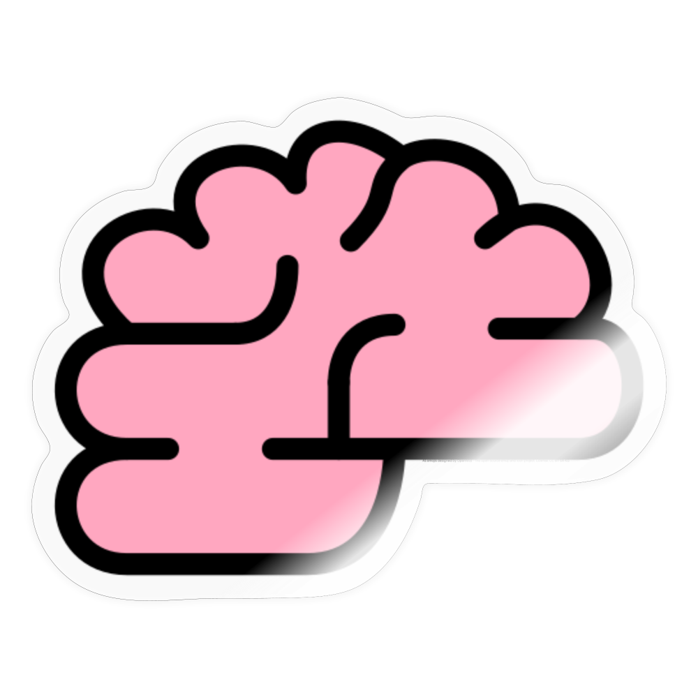 Brain Moji Sticker - Emoji.Express - transparent glossy