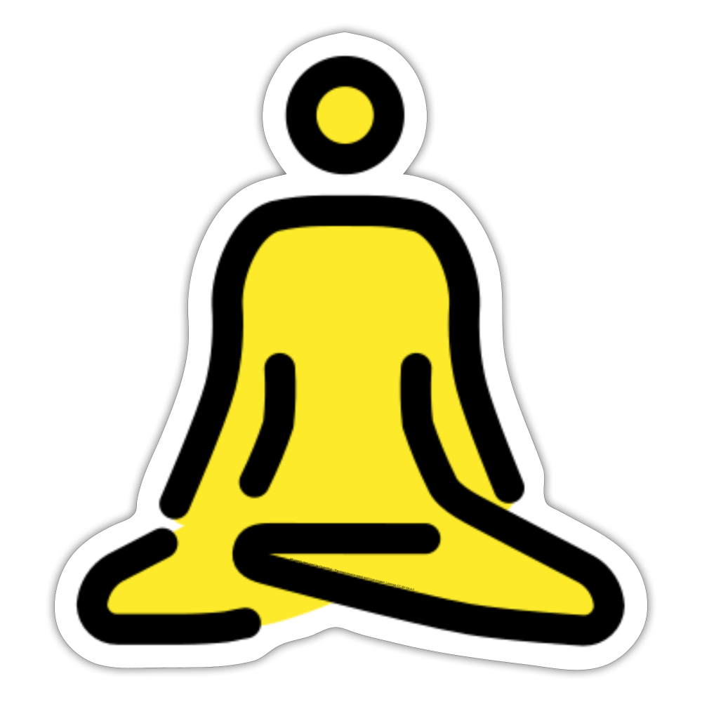 Man in Lotus Position Moji Sticker - Emoji.Express - white matte