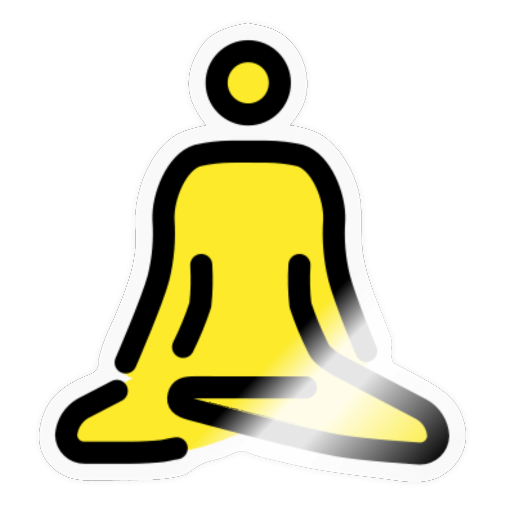 Man in Lotus Position Moji Sticker - Emoji.Express - transparent glossy