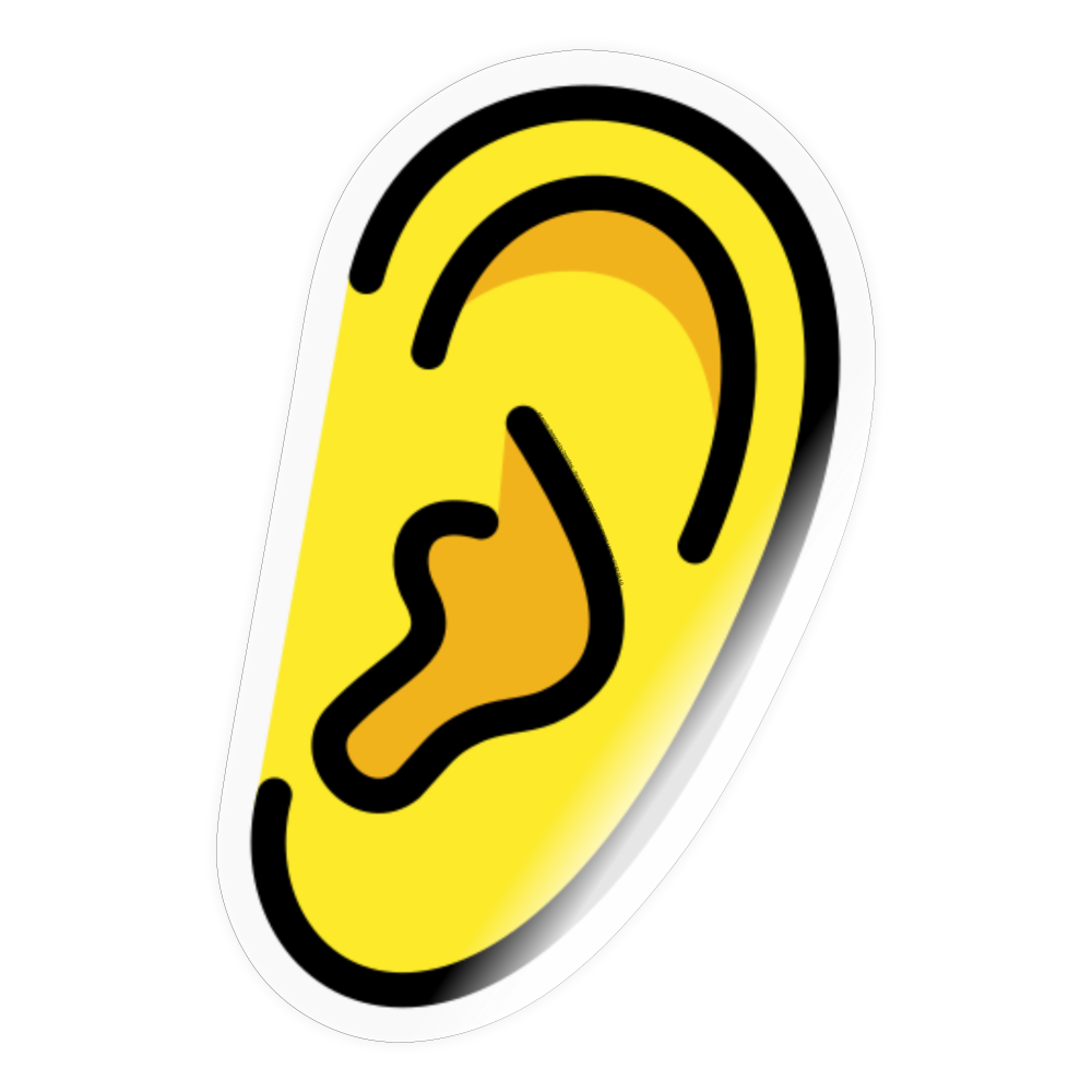 Ear Moji Sticker - Emoji.Express - transparent glossy
