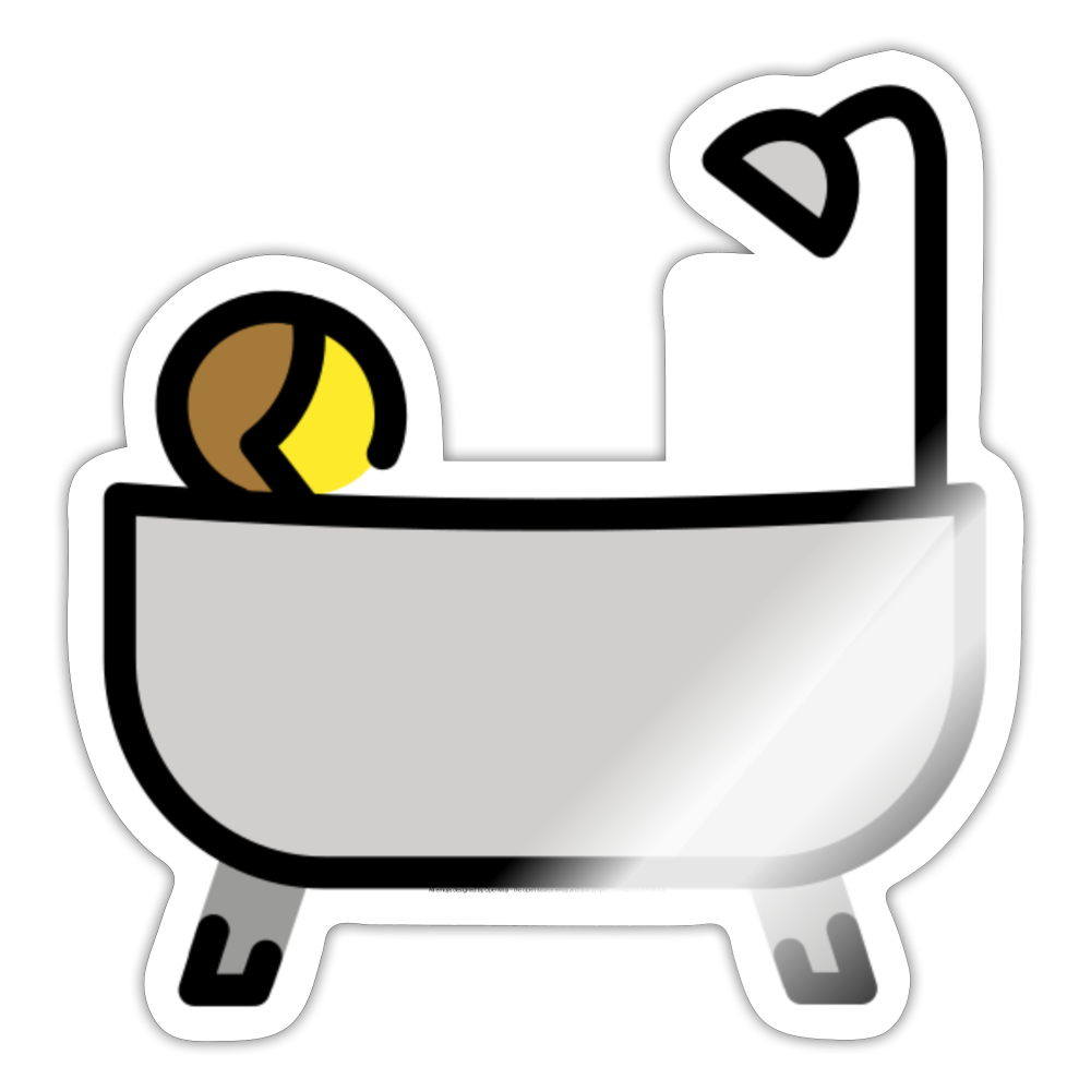 Person Taking Bath Moji Sticker - Emoji.Express - white glossy