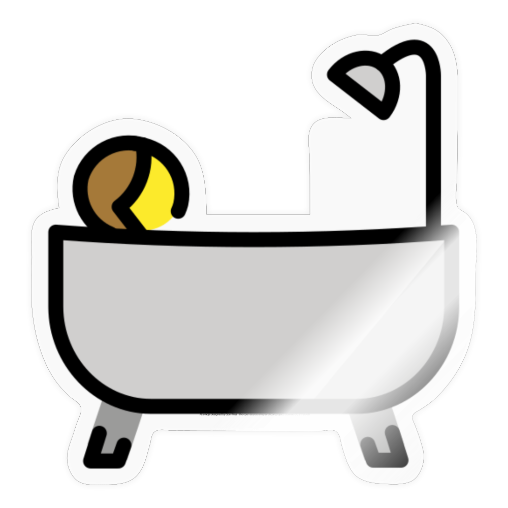 Person Taking Bath Moji Sticker - Emoji.Express - transparent glossy
