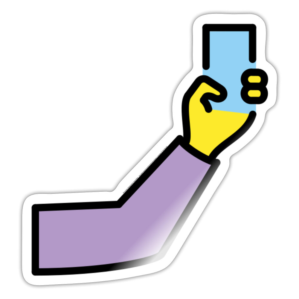 Selfie Moji Sticker - Emoji.Express - white glossy