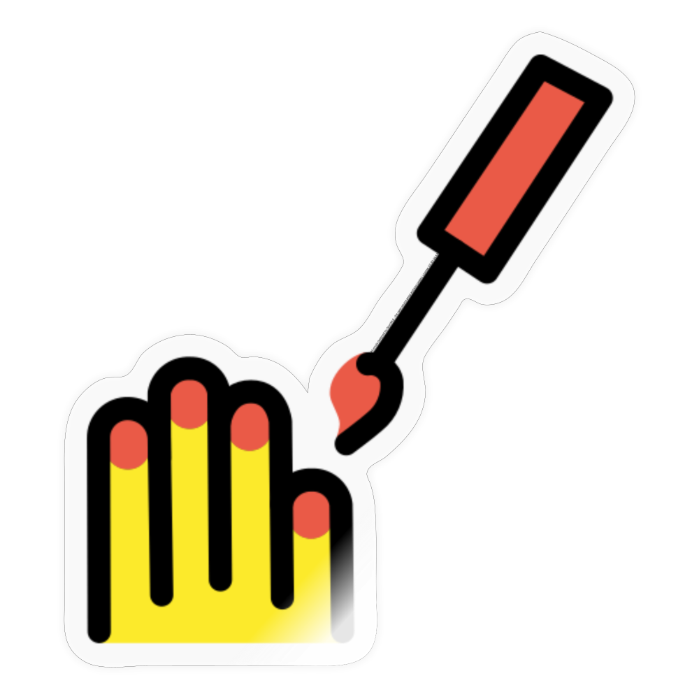 Nail Polish Moji Sticker - Emoji.Express - transparent glossy