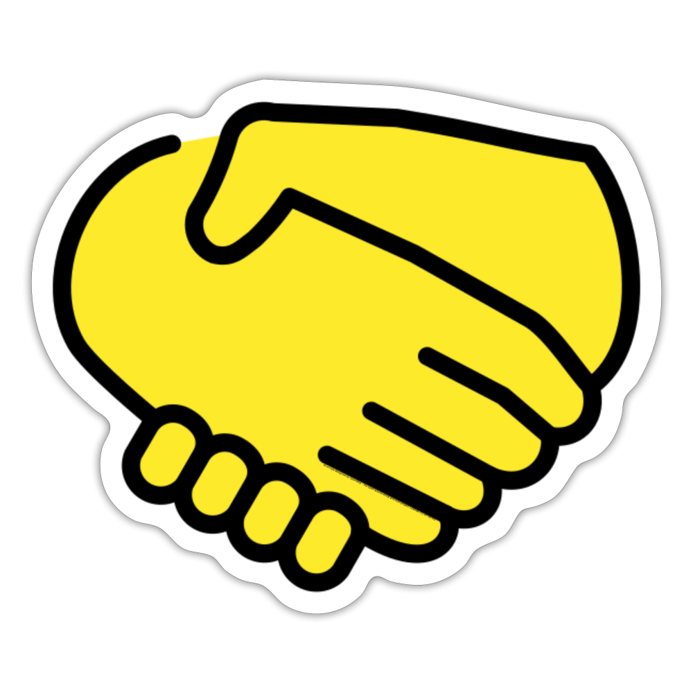 Handshake Moji Sticker - Emoji.Express - white matte