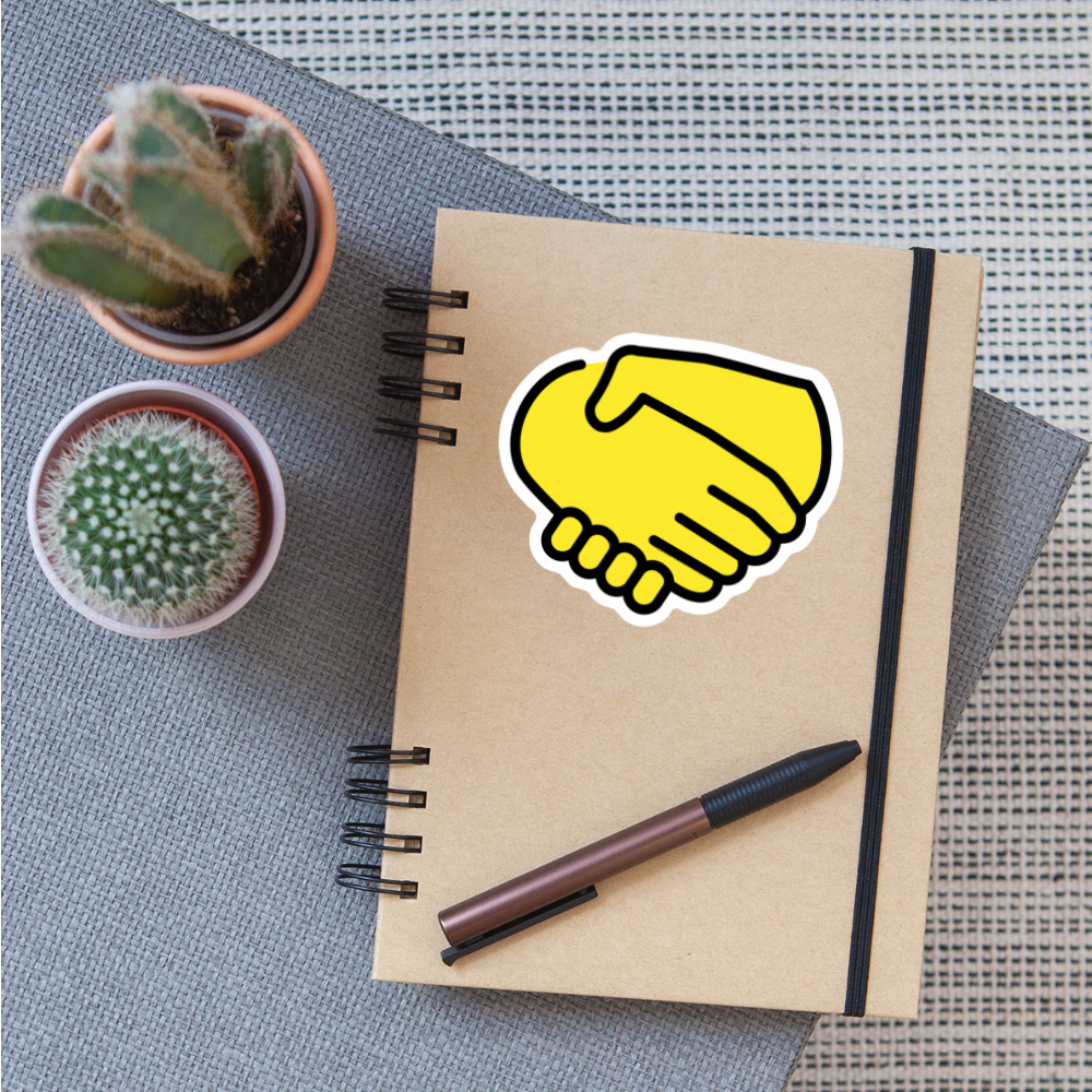 Handshake Moji Sticker - Emoji.Express - white matte