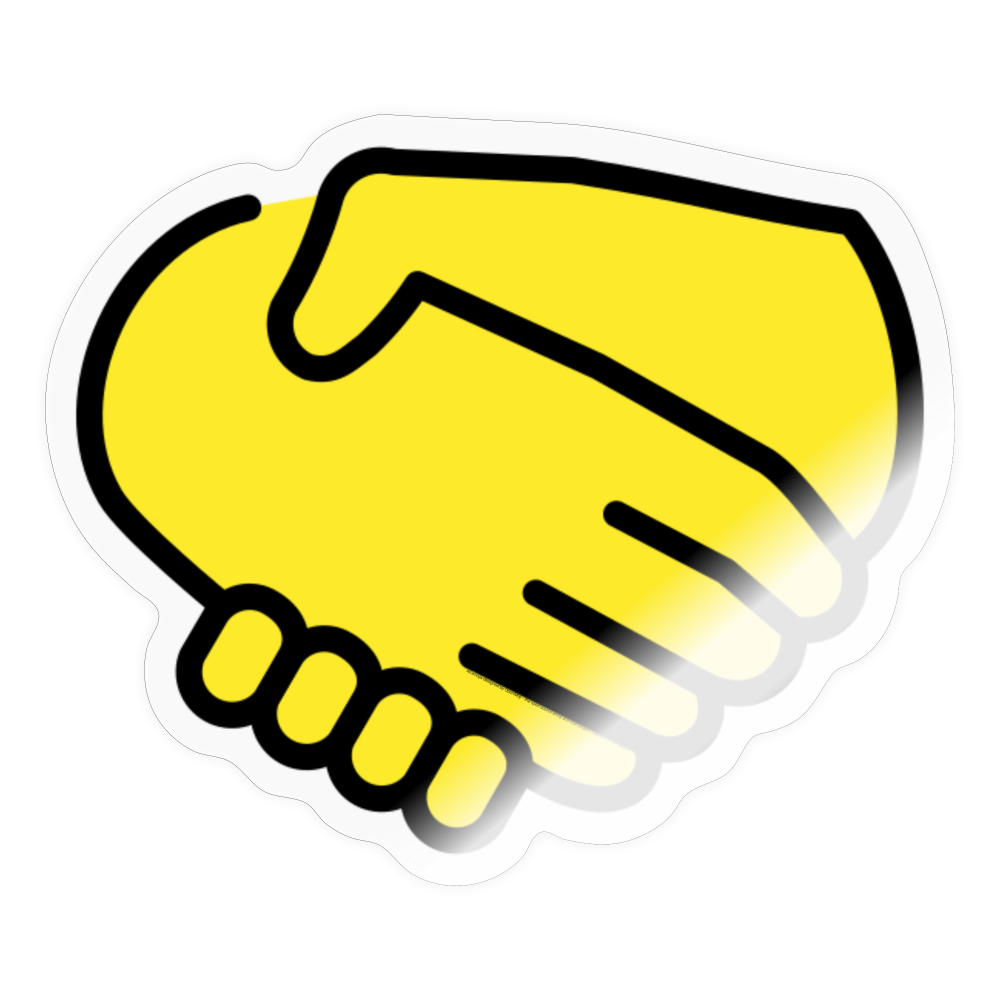 Handshake Moji Sticker - Emoji.Express - transparent glossy