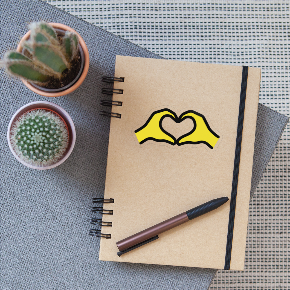 Heart Hands Moji Sticker - Emoji.Express - transparent glossy