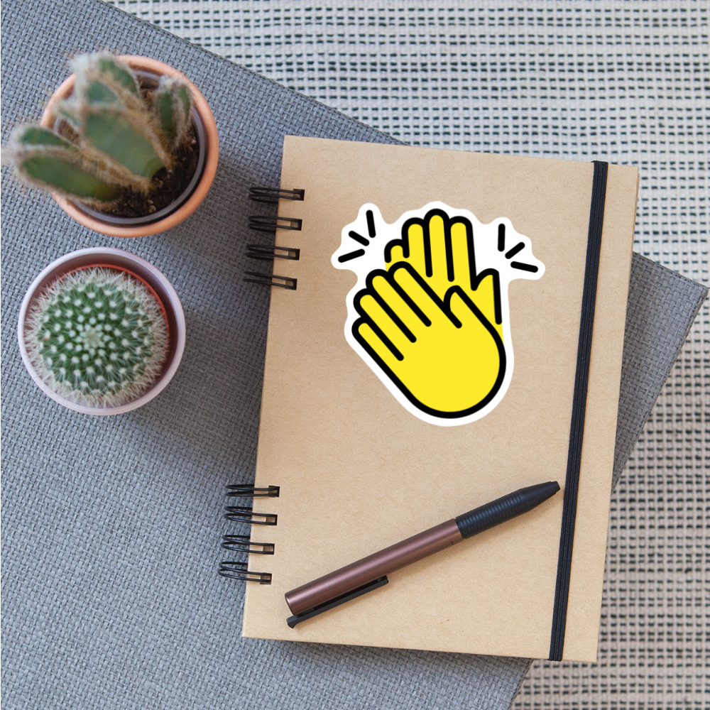 Clapping Hands Moji Sticker - Emoji.Express - white matte