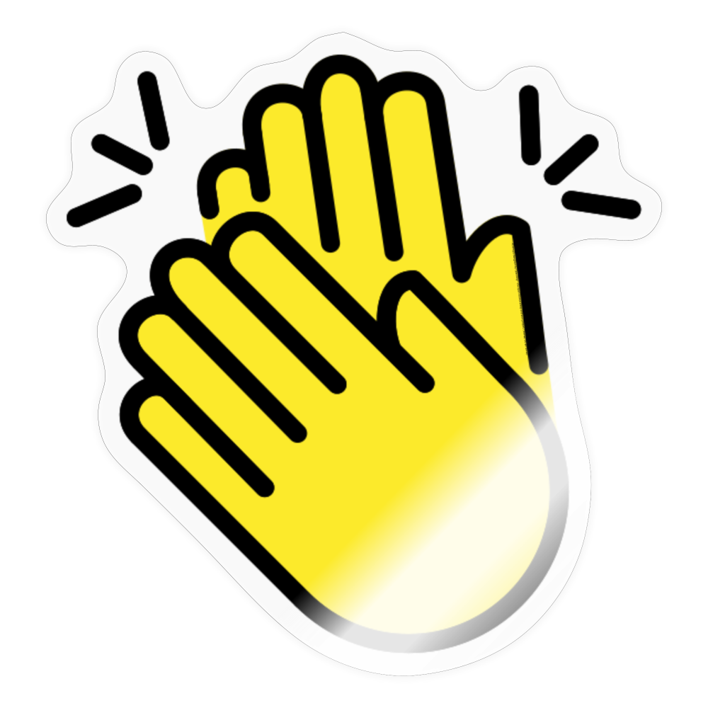 Clapping Hands Moji Sticker - Emoji.Express - transparent glossy