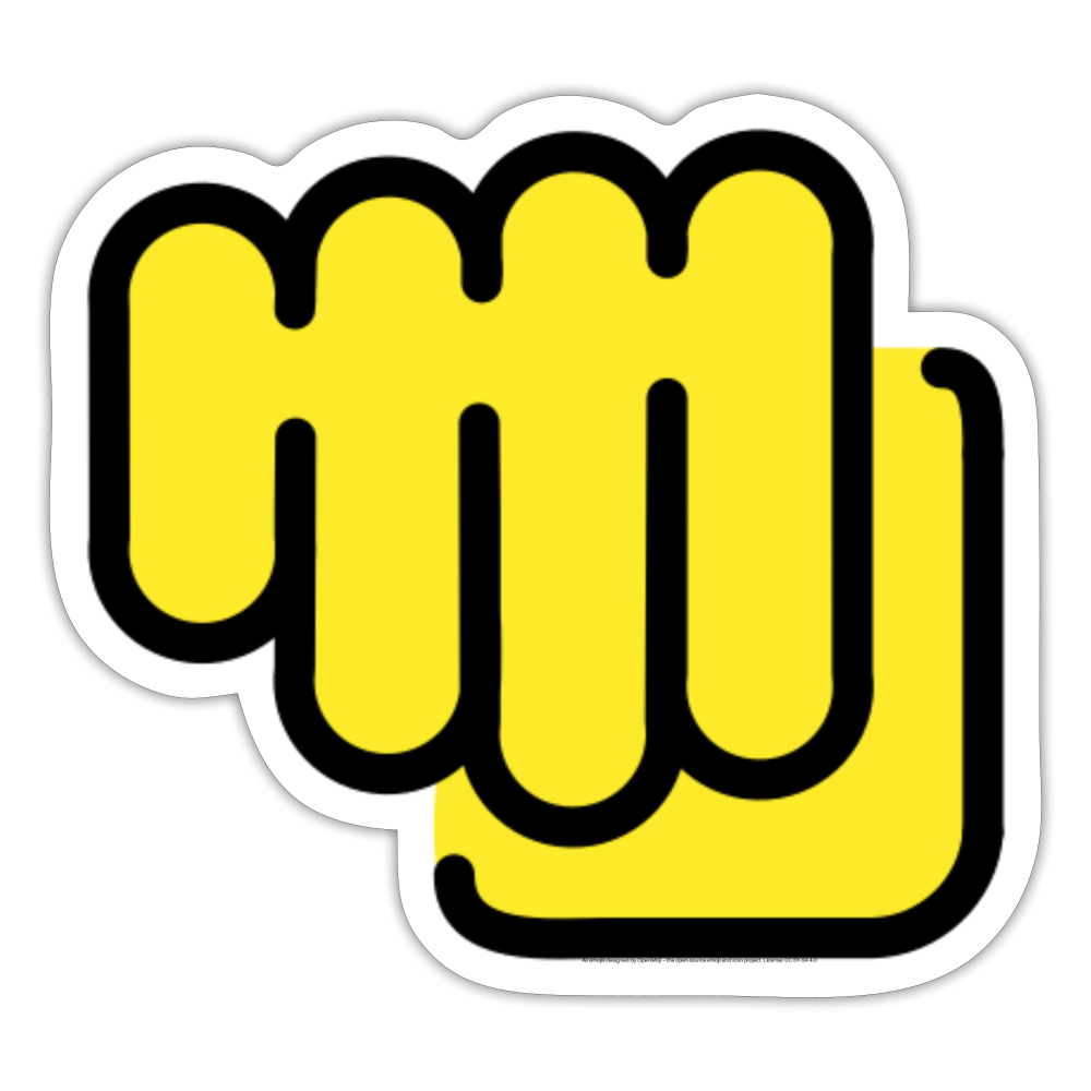 Oncoming Fist Moji Sticker - Emoji.Express - white matte