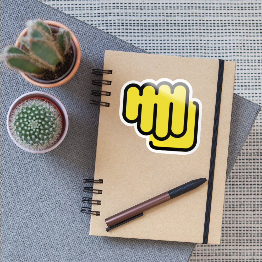 Oncoming Fist Moji Sticker - Emoji.Express - white glossy