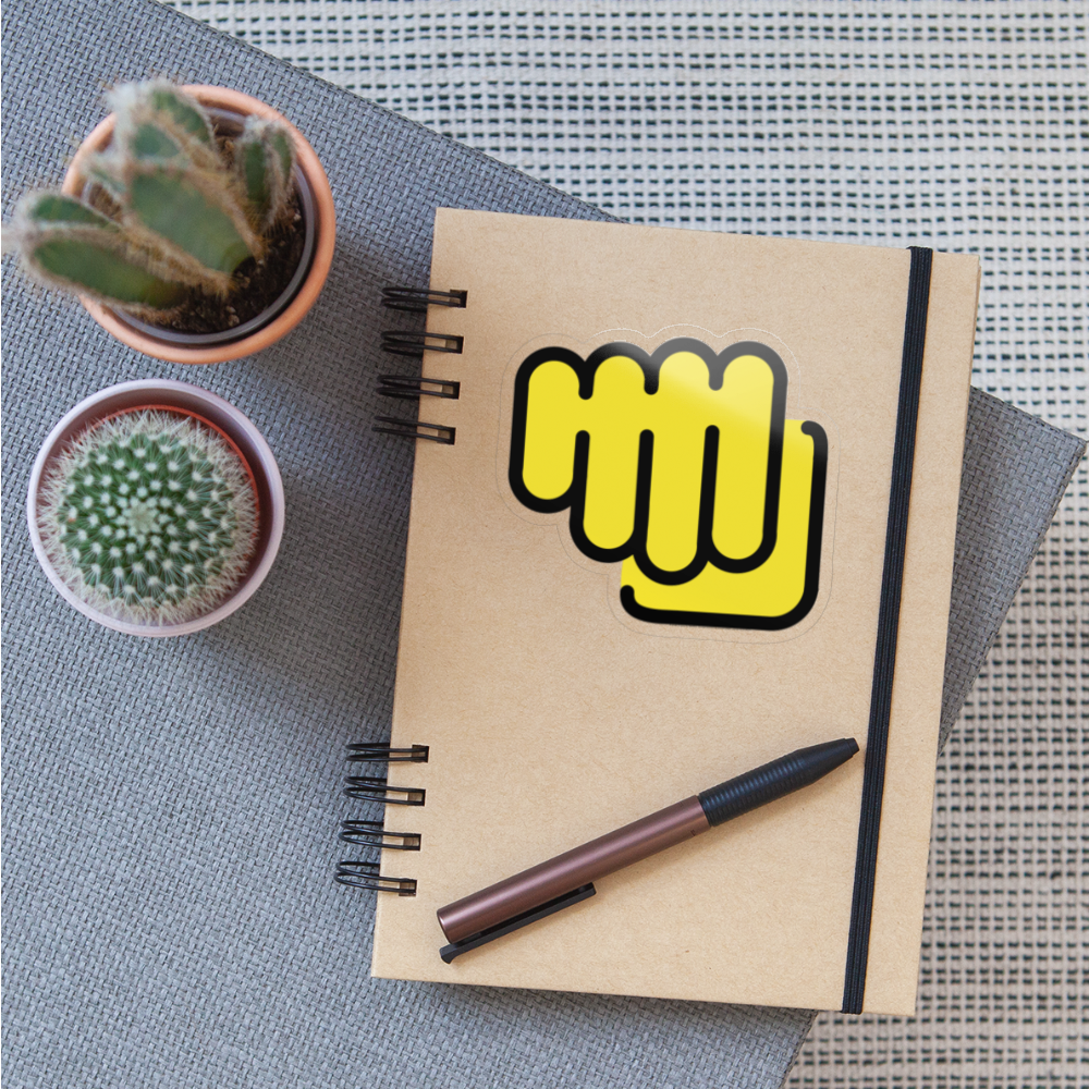 Oncoming Fist Moji Sticker - Emoji.Express - transparent glossy