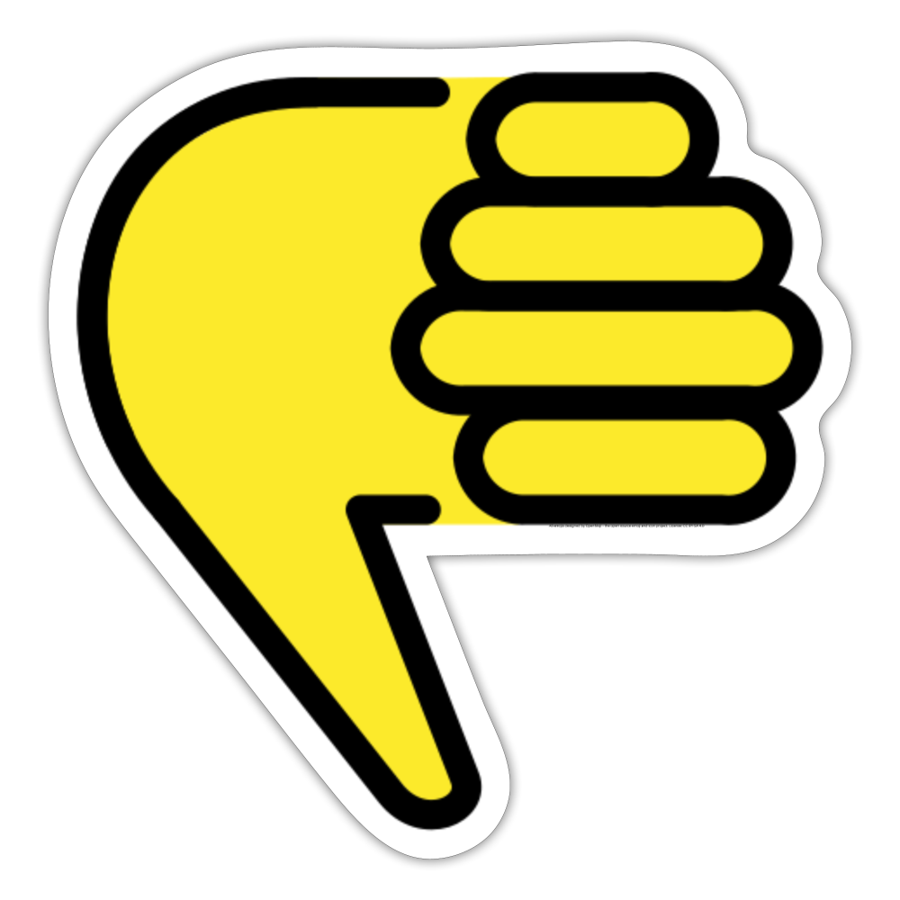 Thumbs Down Moji Sticker - Emoji.Express - white matte