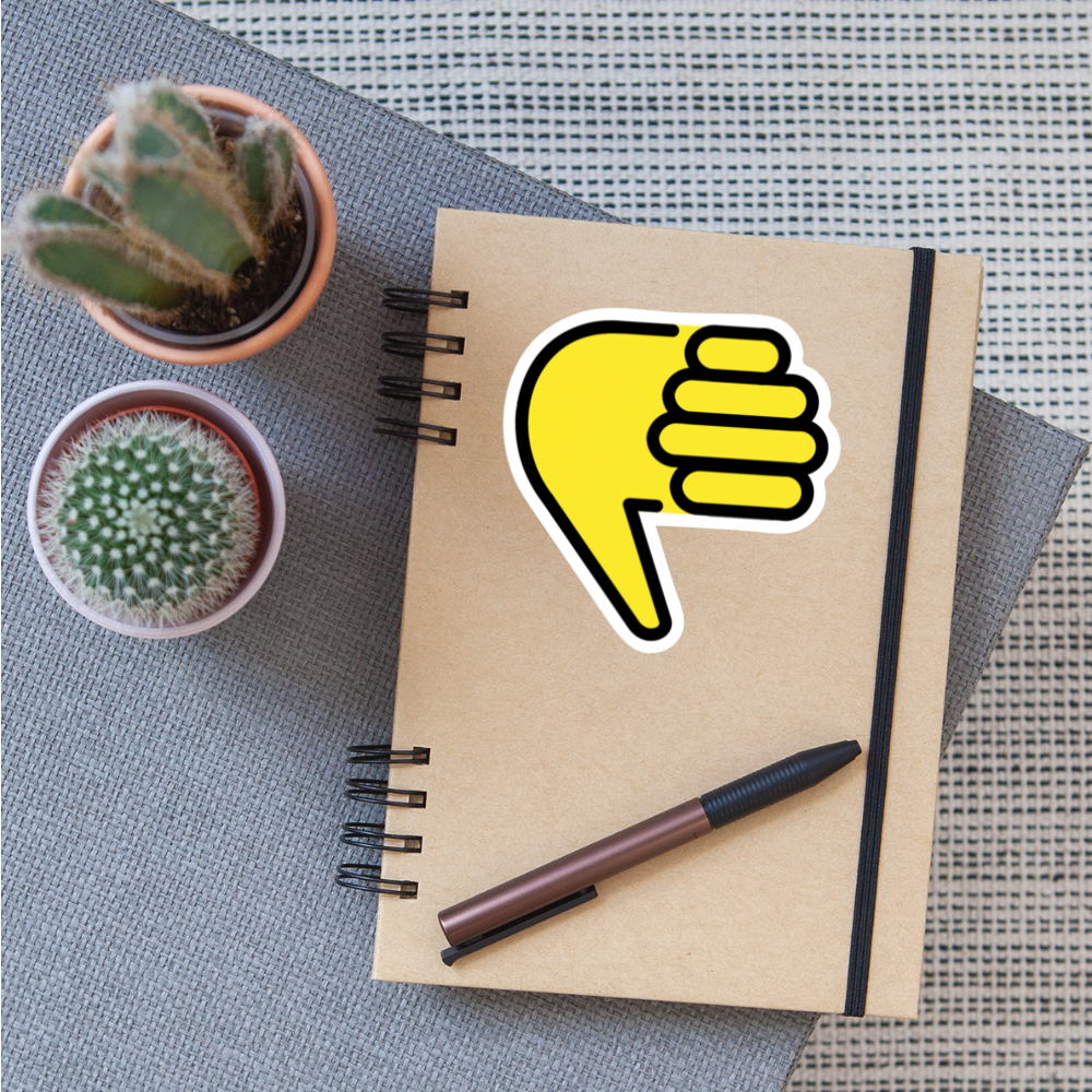 Thumbs Down Moji Sticker - Emoji.Express - white matte
