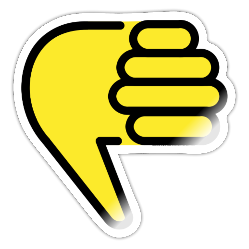 Thumbs Down Moji Sticker - Emoji.Express - white glossy