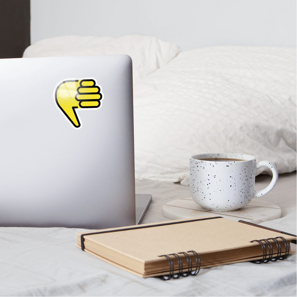 Thumbs Down Moji Sticker - Emoji.Express - white glossy