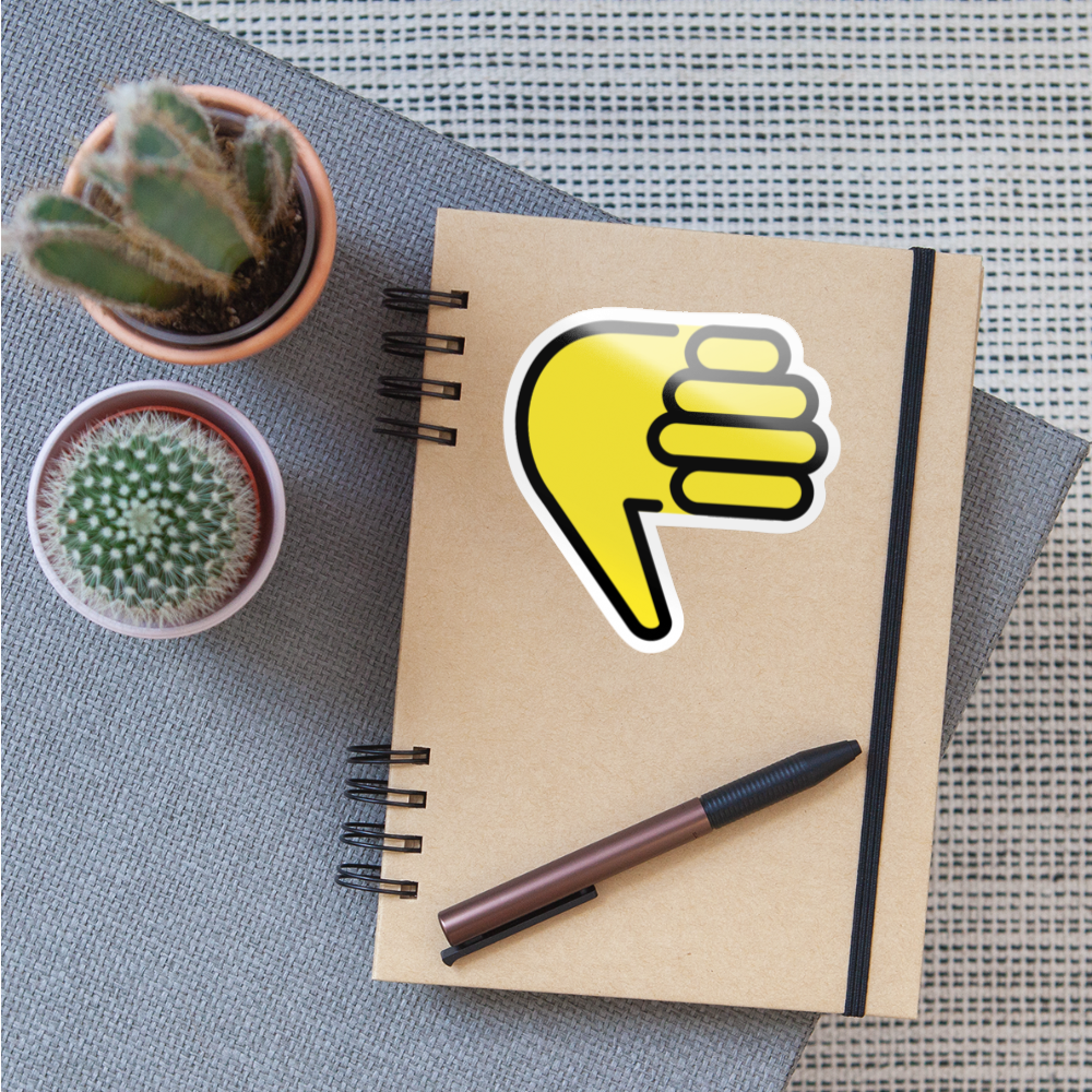 Thumbs Down Moji Sticker - Emoji.Express - white glossy