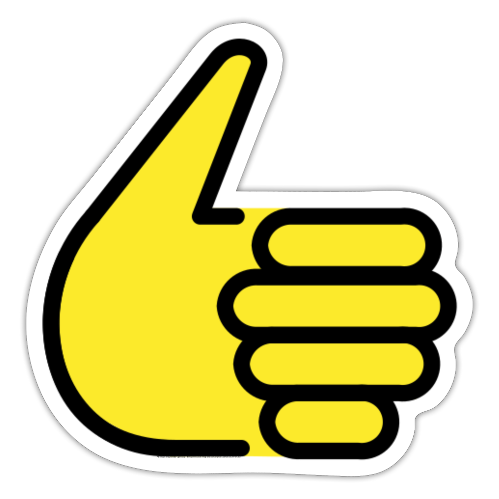 Thumbs Up Moji Sticker - Emoji.Express - white matte