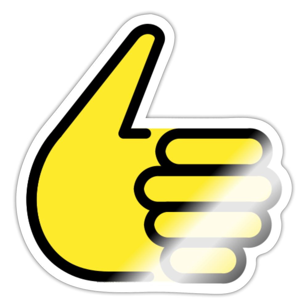 Thumbs Up Moji Sticker - Emoji.Express - white glossy