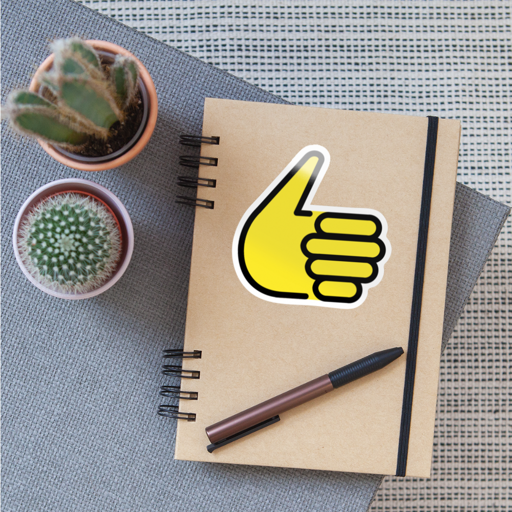 Thumbs Up Moji Sticker - Emoji.Express - white glossy