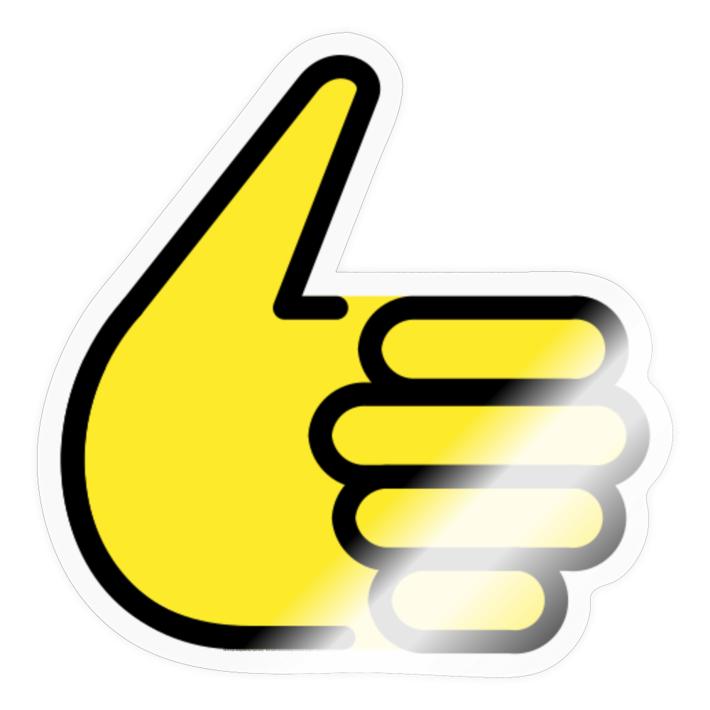Thumbs Up Moji Sticker - Emoji.Express - transparent glossy