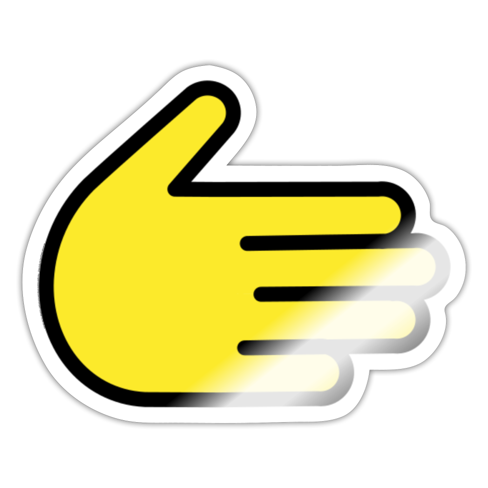 Rightwards Hand Moji Sticker - Emoji.Express - white glossy