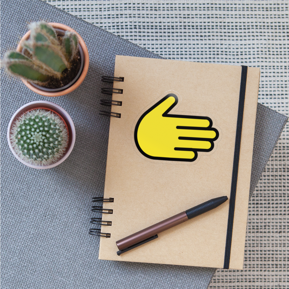 Rightwards Hand Moji Sticker - Emoji.Express - transparent glossy