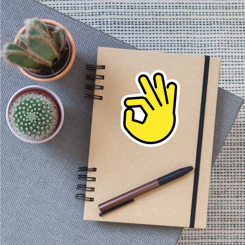 OK Hand Moji Sticker - Emoji.Express - white matte