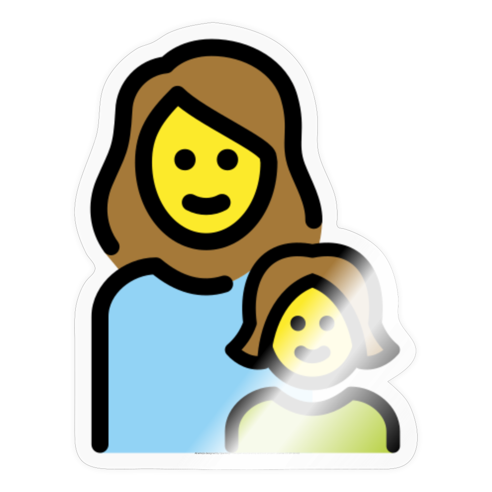 Family: Woman, Girl Moji Sticker - Emoji.Express - transparent glossy