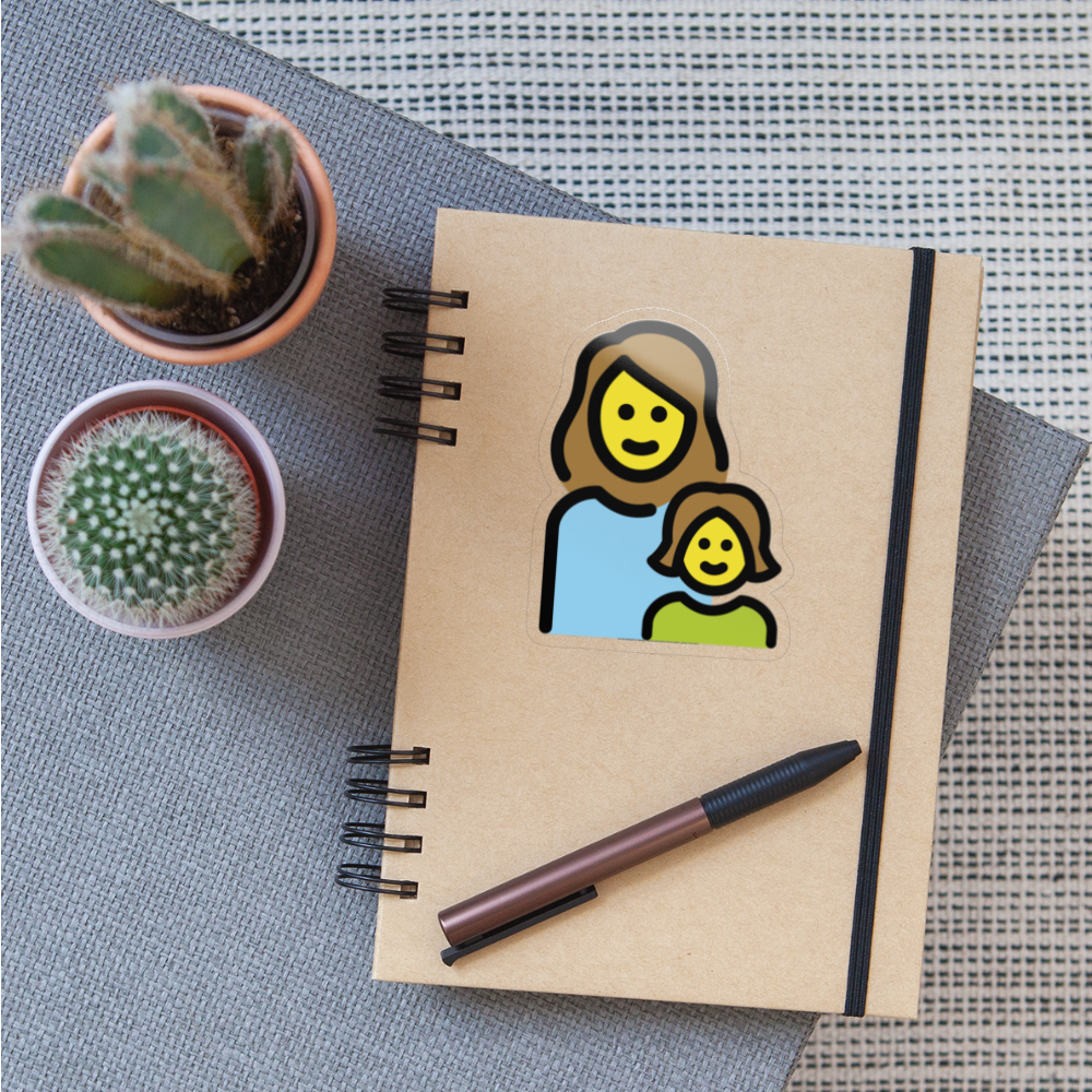 Family: Woman, Girl Moji Sticker - Emoji.Express - transparent glossy