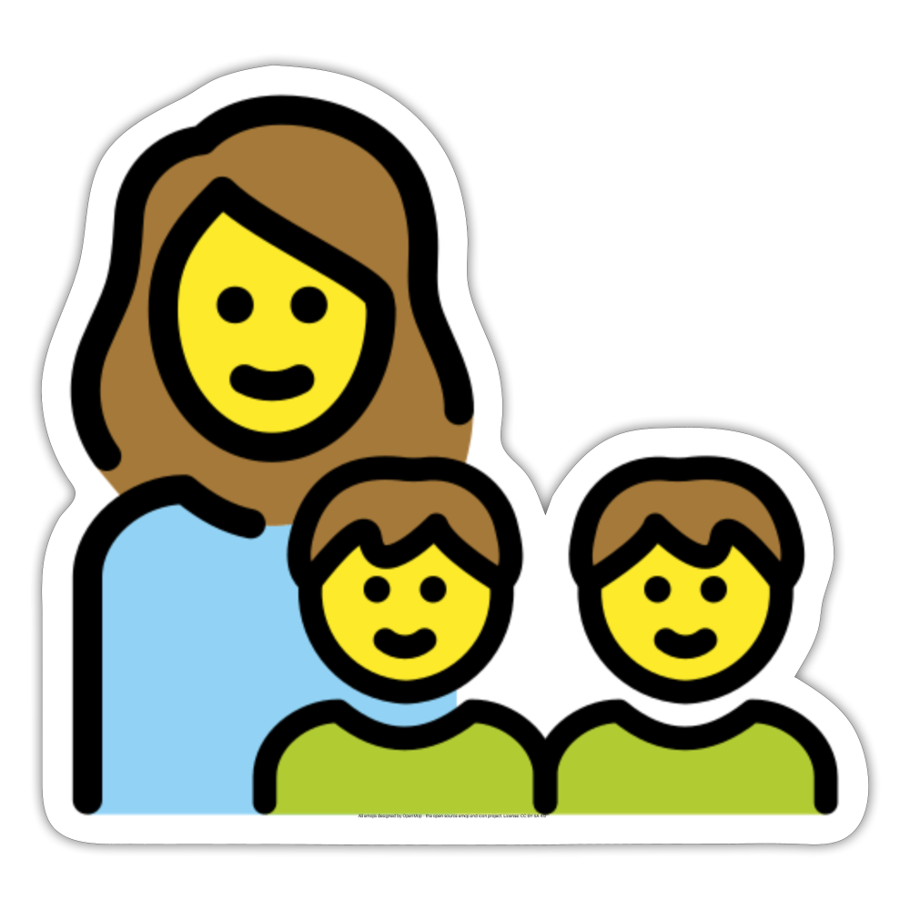 Family: Woman, Boy. Boy Moji Sticker - Emoji.Express - white matte