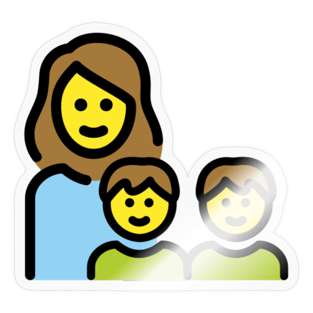 Family: Woman, Boy. Boy Moji Sticker - Emoji.Express - transparent glossy