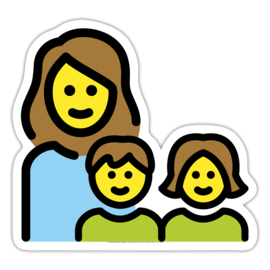 Family: Woman, Girl, Boy Moji Sticker - Emoji.Express - white matte