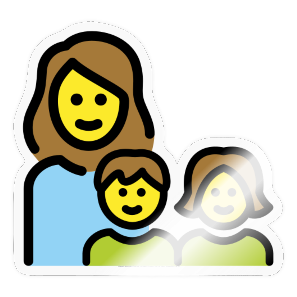 Family: Woman, Girl, Boy Moji Sticker - Emoji.Express - transparent glossy