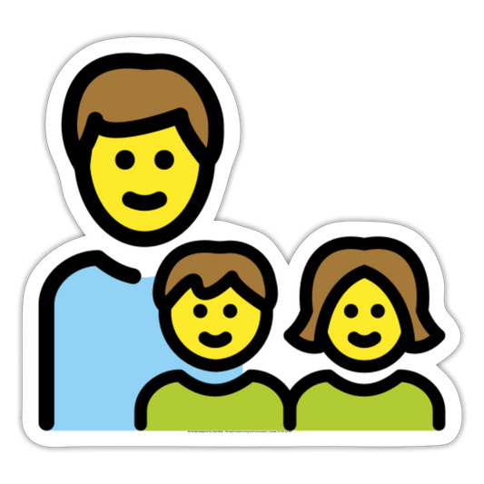 Family: Man, Girl, Boy Moji Sticker - Emoji.Express - white matte