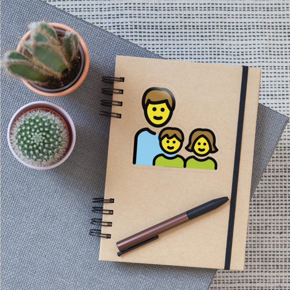 Family: Man, Girl, Boy Moji Sticker - Emoji.Express - transparent glossy