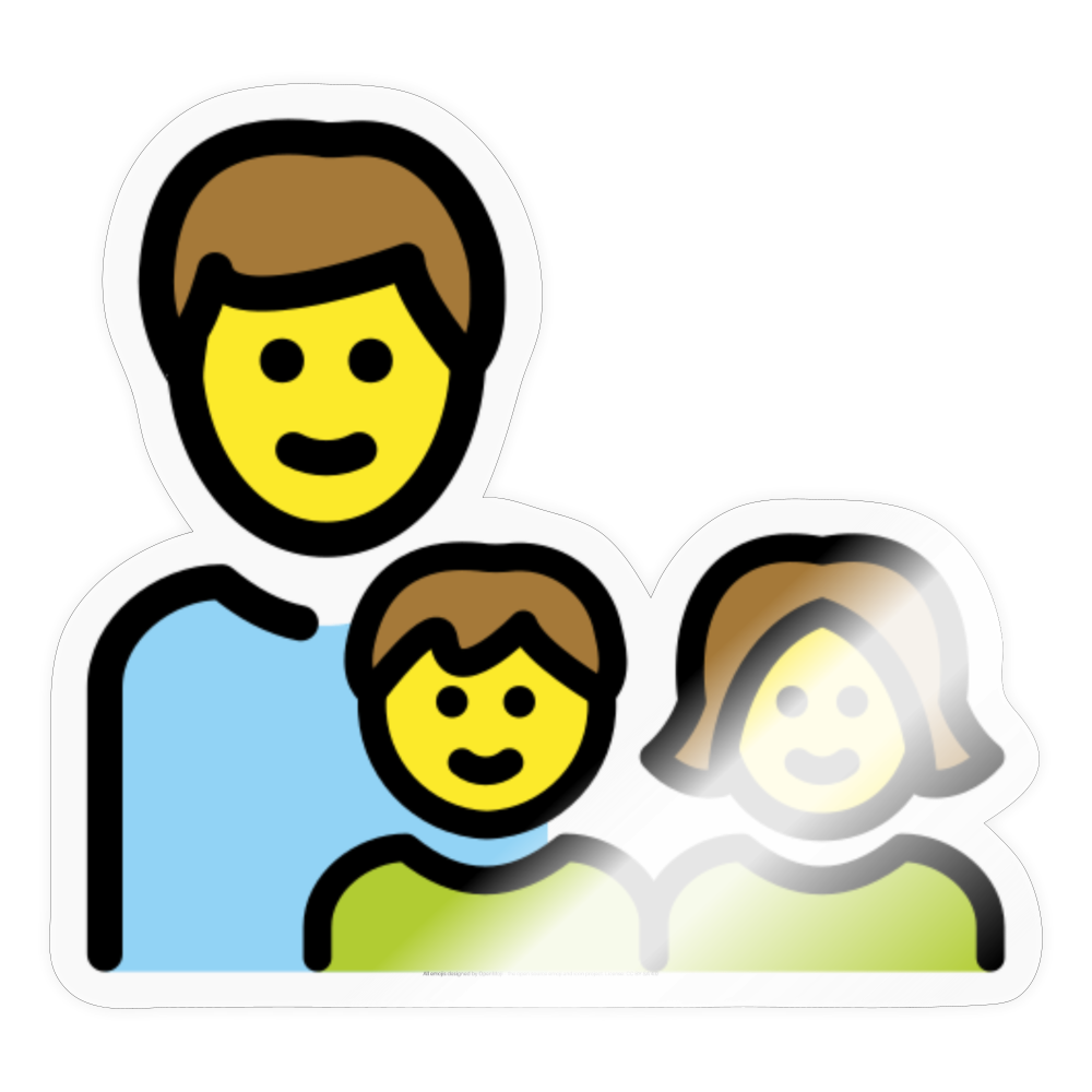 Family: Man, Girl, Boy Moji Sticker - Emoji.Express - transparent glossy