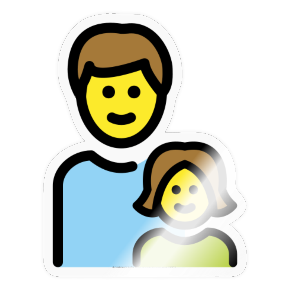 Family: Man, Girl Moji Sticker - Emoji.Express - transparent glossy