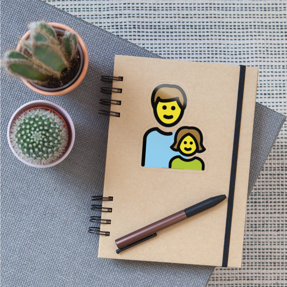 Family: Man, Girl Moji Sticker - Emoji.Express - transparent glossy